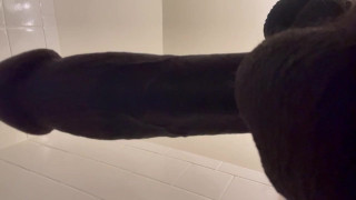 Big Black Cock Closeup Cumshot
