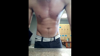 Dude strips at gym for you...