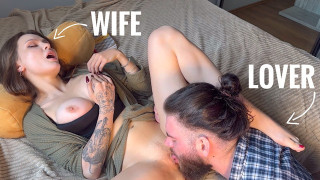 Wife's cheating on husbund and gets multiply squirting orgasms