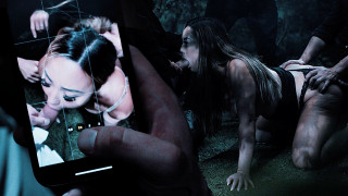 Asian Slut Gangbang - Japanese Girl With Big Tits Gets Used Like A Fuckdoll In The Woods Freeze Fuck