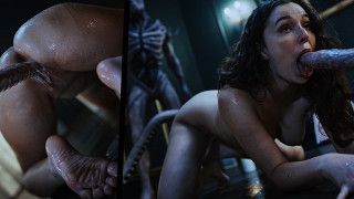 3D Anime Horror - Nerdy Girl Leana Lovings Summons Sex Demon And Gets Monster Fucked Unbirth Vore